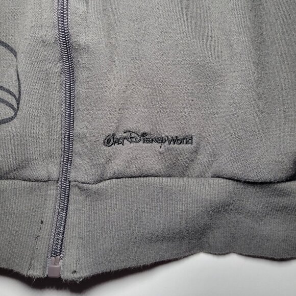 DisneyLand Parks Womens Blue Gray and White Full Zip Hooded Jacket Size XL - Picture 4 of 16